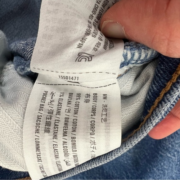 Abercrombie & Fitch The Baggy Low Rise Jeans Curve Love Size 33 / 16 Long - Picture 5 of 5